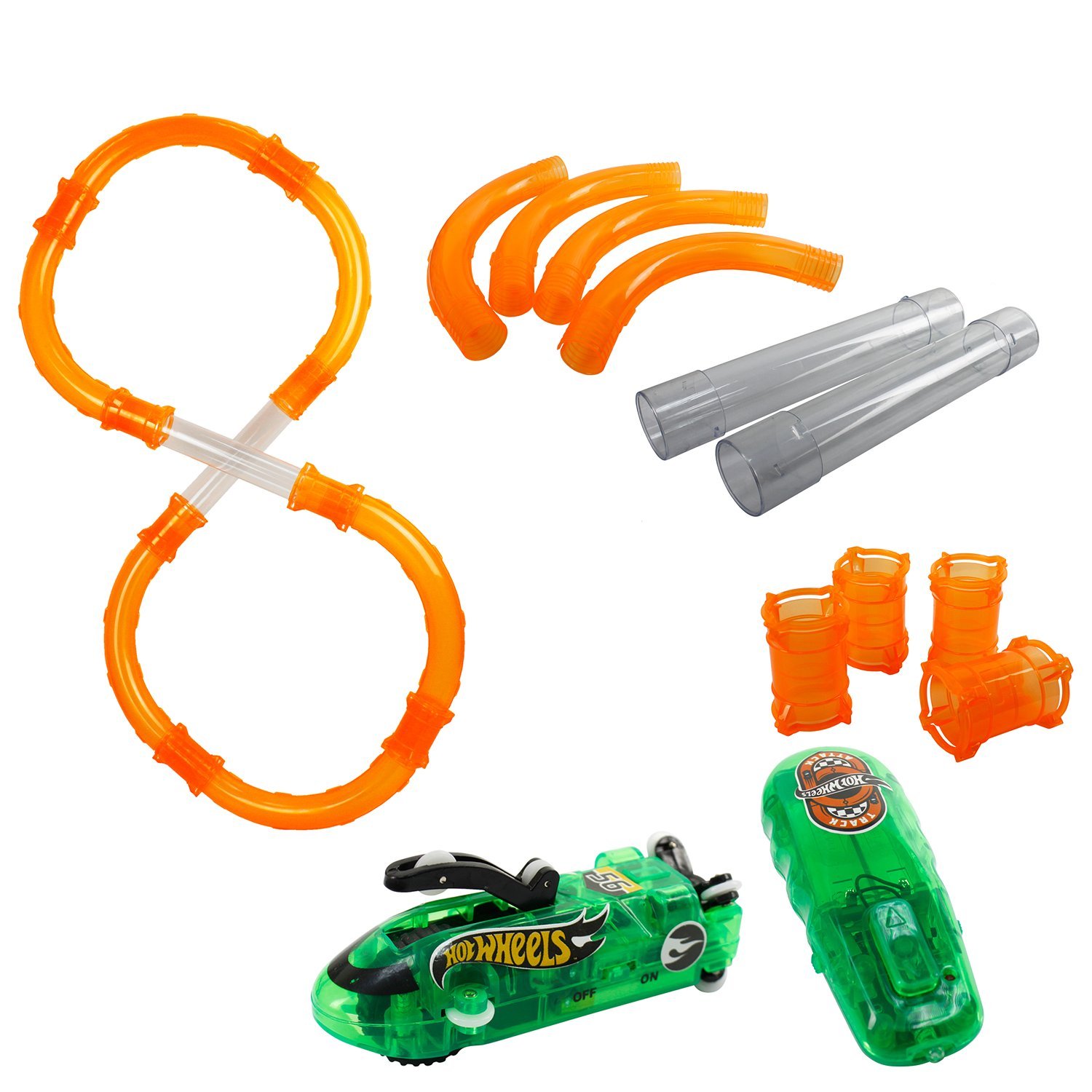 Трубопроводный авто-трек 1toy hot wheels, 28 деталей, ик пульт, 1 болид со  светом, т14097 Т14097 купить по низкой цене в интернет-магазине МаМаМа.РФ